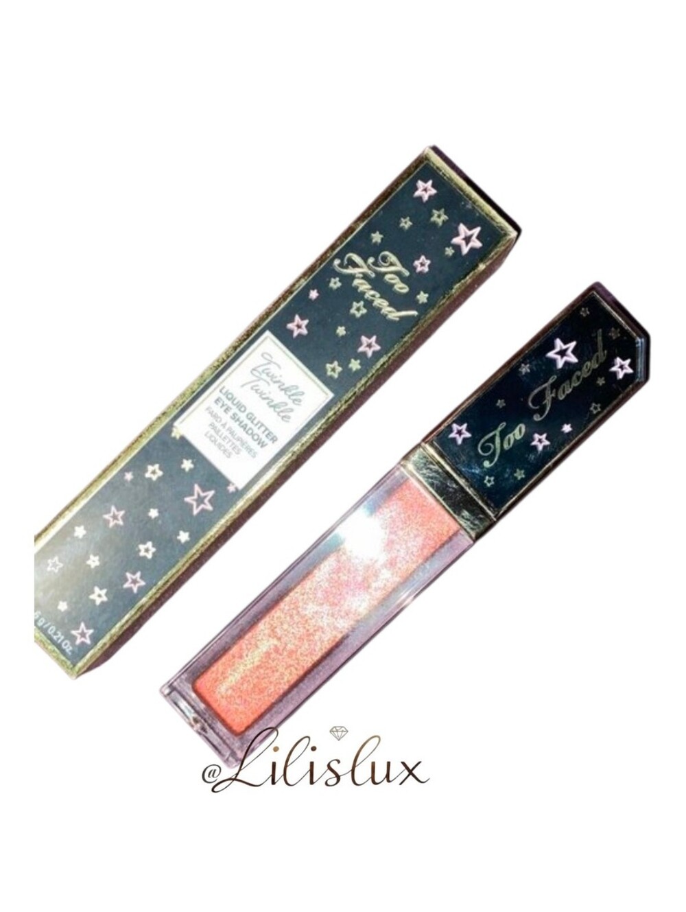 Too Faced Twinkle Twinkle Liquid Glitter Eyeshadow NIB Discontinued Candied Rose